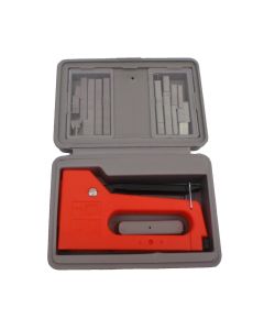 PLASTIC LIGHT DUTY STAPLE GUN HOME OFFICE CRAFT PROJECT ART USE Red Hard Case