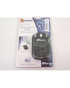  RETRACTABLE RJ11 RJ-11 TELEPHONE CORD CABLE 8FT TRAVEL LAPTOP NOTEBOOK CARRY