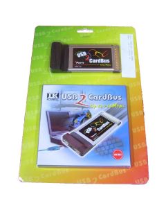 USB CardBus PCMCIA PC Card Dual USB2.0 2.0 Adapter 480MBPS ETHERNET Lan KOUWELL