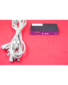 KVM SWITCH ROSE ELECTRONICS VISTA KEYBOARD CONTROLLED 2-PORT w/Cables RETRO