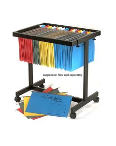 Suspension File Binder Trolley Office Holder Organiser Metal Rack Wheels Metal