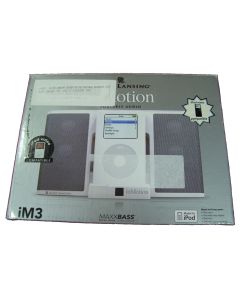 iPod Nano 1st Gen Speaker System Dock Portable inMotion Altec Lansing IM3c White