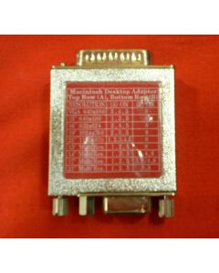 HD15 VGA Monitor Female to DB15 MAC Male Converter Adapter w/ Dip Switches Red