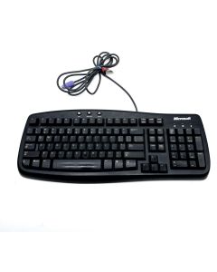 Microsoft PS/2 Wired Keyboard PS2 Internet RT9480 Black Key Board Retro