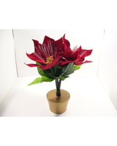 FIBRE OPTIC TABLE DECORATION LIGHT BEDROOM WEDDING FLASHING XMAS FLOWER RED LAMP