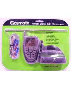 GASMATE REMOTE WIRELESS DIGITAL MEAT THERMOMETER BBQ GRILL COOKING PROBE FOOD