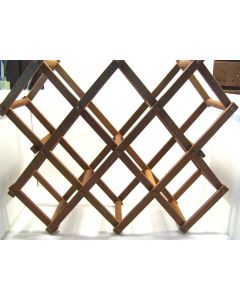 WINE BOTTLE RACK SHELF WOODEN FOLDABLE CELLAR COLLAPSIBLE EXPANDABLE 10 BOTTLES
