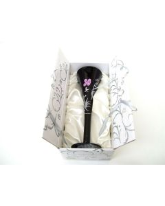 TALLULAH 30TH BIRTHDAY CHAMPAGNE FLUTE WINE GLASS HAND PAINTED DESIGNED CRAFTED