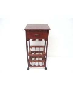 WINE RACK WOODEN BOTTLE TIMBER 9 HOLDER BENCH STORAGE CHEST DRAWER CADDY WOOD