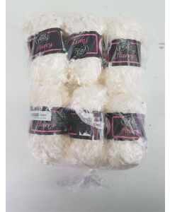 6 x 50g Moda Vera Flurry Feather Knitting Crochet Yarn Cream 100% POLYESTER #23