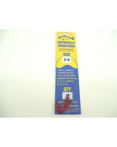  CHEMICALLY SHARPENED FISHING TACKLE HOOKS FISH SIZE 5 5/0 SUPER MONO 10" x 40lb