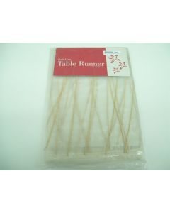 TABLE RUNNER GOLD WHITE RUNNERS CLOTH WEDDING PARTY DECORATION EVENT 33 X 150CM