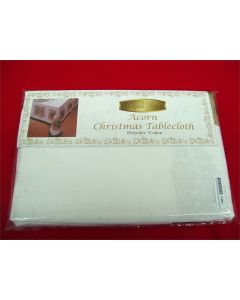 CHRISTMAS THEMED TABLE CLOTH TABLECLOTH XMAS THEME HYDE PARK ACORN 150 X 215CM