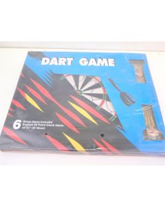 DART GAME 6 BRASS DARTS 18 INCH ENGLISH DART BOARD GAME NEW