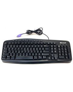 Microsoft Multimedia PS/2 Wired Keyboard PS2 RT2300 Black Key Board Retro