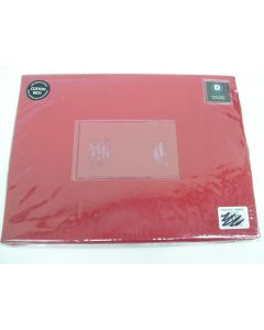 DOUBLE BED FITTED SHEET COTTON 250TC 137 X 193CM 40CM CRIMSON RED LINEN BEDDING
