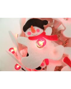 XMAS FAIRY LIGHTS STRING BALL BULBS WEDDING PARTY DECOR WHITE RED SNOWMAN 5M