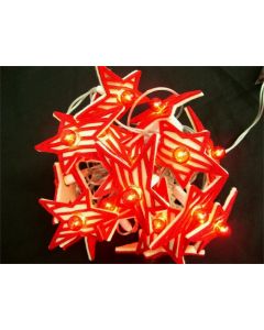 XMAS FAIRY LIGHTS STRING BALL BULBS WEDDING PARTY DECOR BEDROOM RED STAR 5M