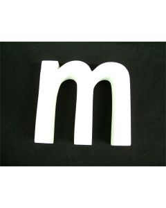 WOODEN LOWER CASE LETTER M WHITE PARTY EVENT WEDDING RECEPTION ENGAGEMENT SIGN