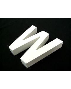 WOODEN LOWER CASE LETTER W WHITE PARTY EVENT WEDDING RECEPTION ENGAGEMENT SIGN