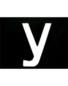 WOODEN LOWER CASE LETTER Y WHITE PARTY EVENT WEDDING RECEPTION ENGAGEMENT SIGN