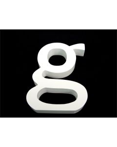 WOODEN LOWER CASE LETTER G WHITE PARTY EVENT WEDDING RECEPTION ENGAGEMENT SIGN