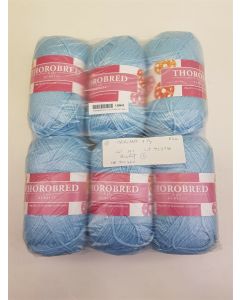 THOROBRED KNITTING YARN CROCHET ACRYLIC 8 PLY 100G BLUE PACK OF 6