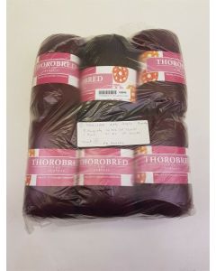 THOROBRED KNITTING YARN CROCHET ACRYLIC 8 PLY 100G PACK OF 5x BURGUNDY 1x BROWN 