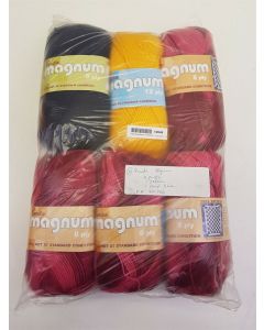 PANDA MAGNUM KNITTING YARN CROCHET BALL 100G PACK OF 6 YELLOW BALLS