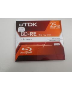 BLU-RAY DISC REWRITABLE TDK BD-RE 25GB SINGLE LAYER 1-2X SPEED BD-RE25JC2XE NEW