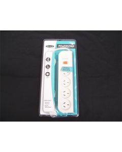 4 SOCKET OUTLET WAY POWERBOARD POWERSTRIP POWER BOARD POINT SURGE PROTECTOR