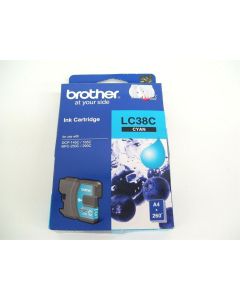 BROTHER LC38C GENUINE CYAN INK CARTRIDGE DCP-145C DCP-165C MFC-250C MFC-290C