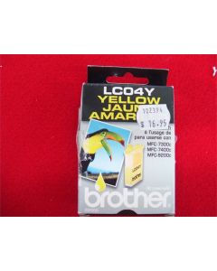 BROTHER LC04Y GENUINE YELLOW INKJET INK CARTRIDGE MFC-7300C MFC-7400C MFC-9200C