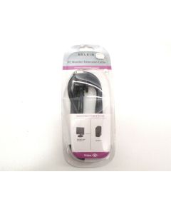 VGA SVGA 15pin Monitor Cable Male to Female Extension Lead PC TV Laptop LCD 1.8m