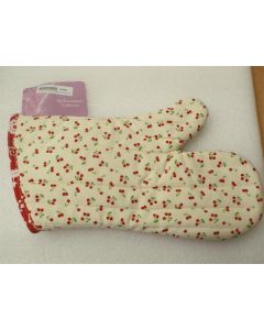  Oven Gloves Mitts Glove Decorative Kitchen Cotton Cherries Fruit Heat Resistant