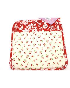 Pot Holder Heat Resistant Oven Mitts Cotton Red Cherries Potholders Decorative
