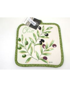 Pot Holder Heat Resistant Cotton Green Olives Oven Mitts Potholders Kitchen 