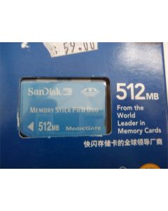 MEMORY STICK PRO DUO SANDISK PSP SDMSPD-512 512MB PLAYSTATION PORTABLE