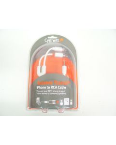 PHONE RCA CABLE IPOD MP3 PLAYER LAPTOP CD STEREO AUX 3.5MM 2CYGNETT CY-M-RCA 