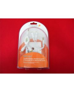 CYGNETT CAR STEREO MP3 AUDIO CASSETTE TAPE HEADPHONE SPLITTER RCA CABLE CY-3-MPG