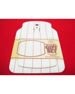 MALLOD CUTTING BOARD KITCHEN CHOPPING SERVING ENGLAND GIFT SET WHITE RED 2 PCS