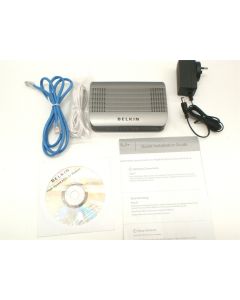 ADSL INTERNET MODEL ADSL2+ LAN NETWORK ROUTER 4-PORT BELKIN HIGH SPEED