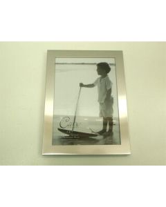 5 X 7 PICTURE FRAME PHOTO CARR FRAMES 5X7 INCH 5"x7" BRUSHED SILVER FREESTANDING