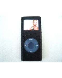 GECKO BLACK SILICONE RUBBER CASE IPOD NANO 2G 2ND GEN COVER SLEEVE POUCH FITTED