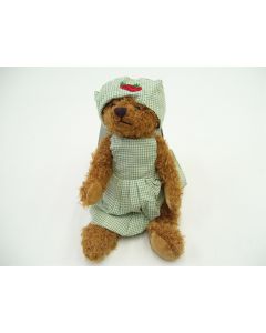 COLLECTABLE BEAR SETTLER DRESSED TEDDY GIFT TOY BEAR TAMARA DRESS BROWN 25CM