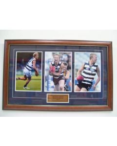 NATHAN ABLETT SIGNED FRAMED PHOTO GEELONG CATS FOOTBALL TIMBER FRAME MEMORABILIA