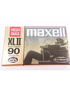 MAXELL XLII 90 BLANK AUDIO CASSETTE TAPE GOLD HIGH BIAS TYPE II BLACK MAGNETITE