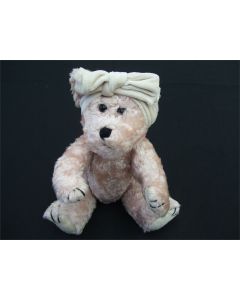 COLLECTABLE BEAR SETTLER TEDDY COLLECTORS BEARS GIFT TOY PEARL 36CM VELVET BOW