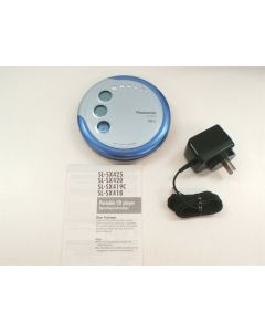 PANASONIC PORTABLE CD PLAYER COMPACT CD-R CD-RW SL-SX418 POWER ADPATOR HEADPHONE