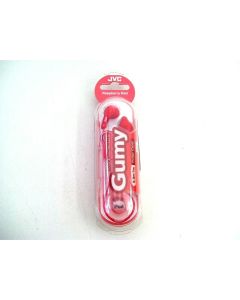 JVC GUMY IN EAR EARPHONES EARPHONE EARBUDS IPOD IPHONE RED STEREO HA-F140-R